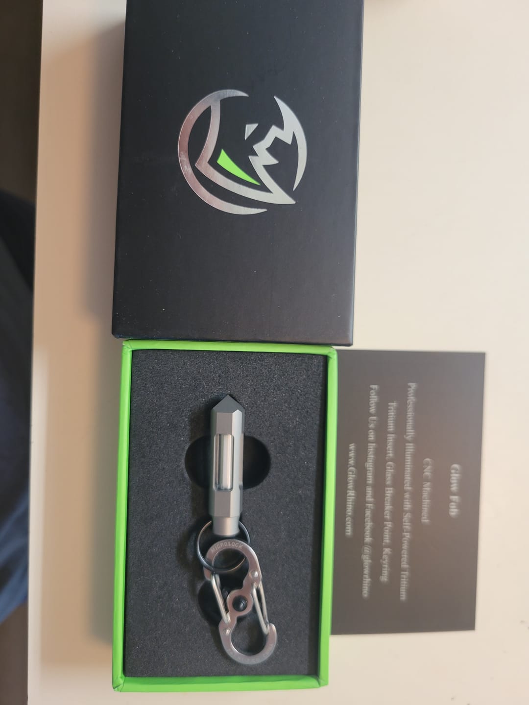 Customer photo review of Tritium Glow Fob