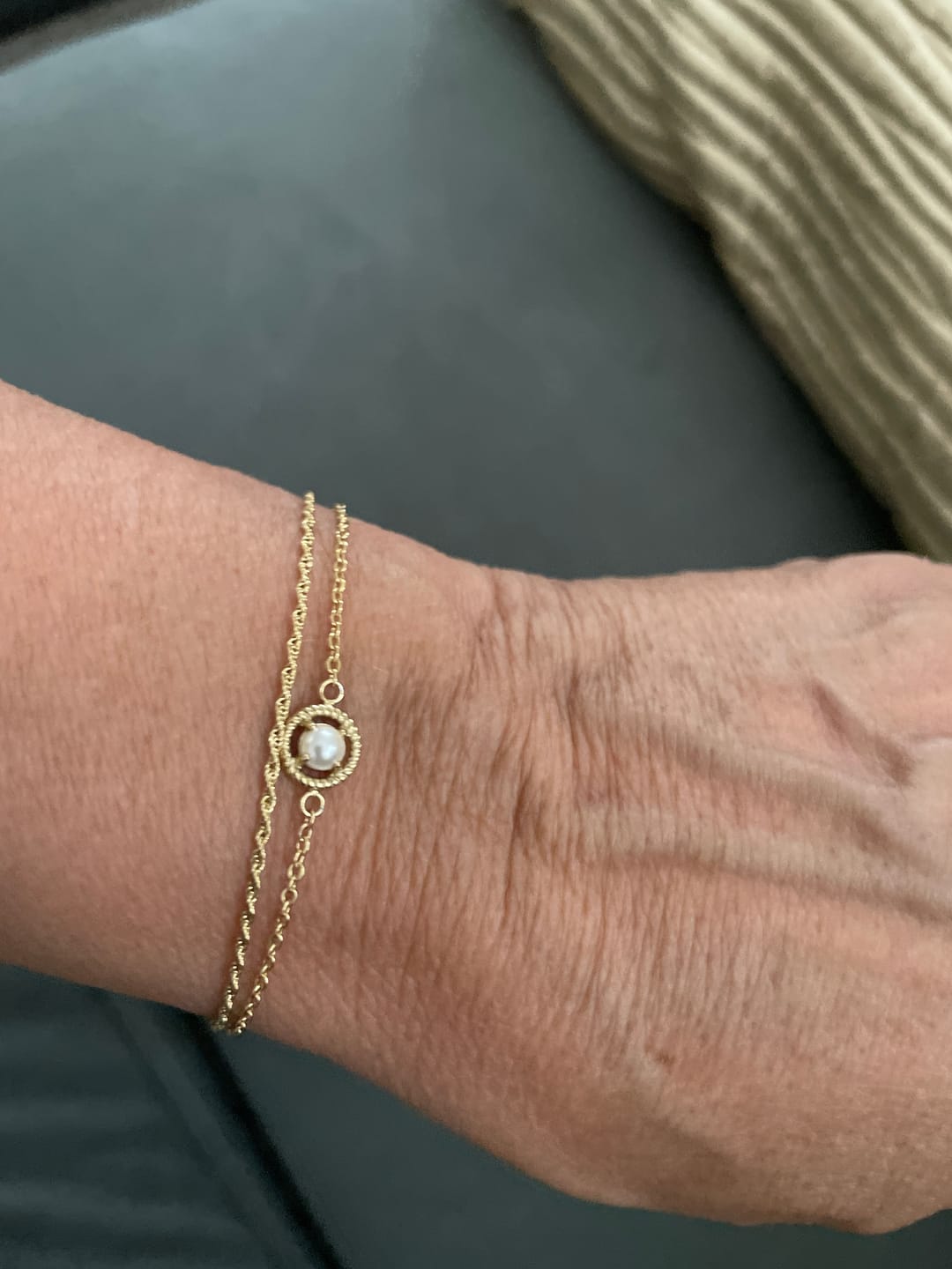 Customer photo review of Vintage Pearl Bracelet