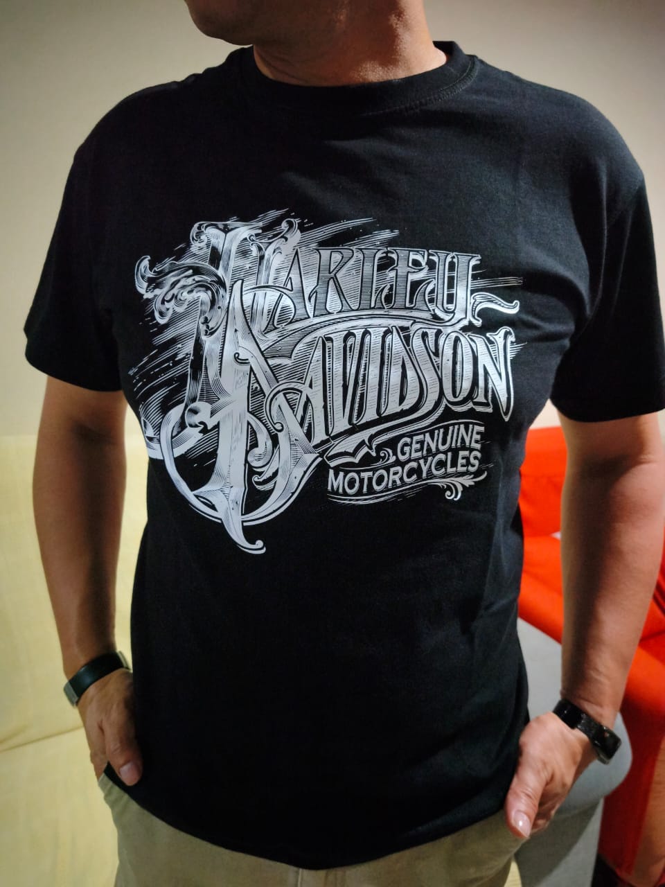 Customer photo review of Camiseta Algodon Harley Havidson Logo Art
