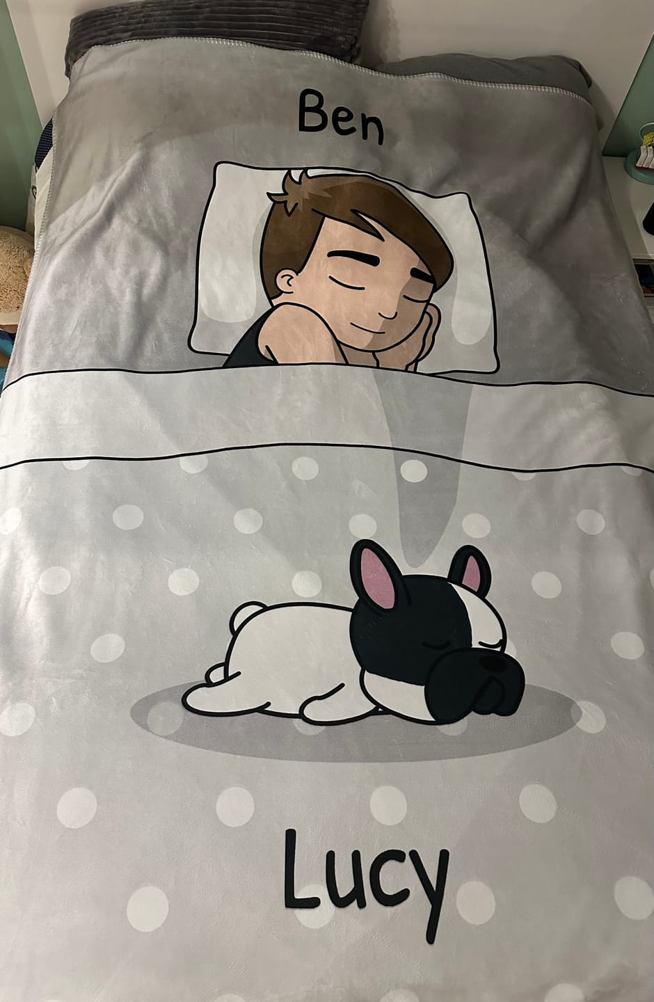 Customer photo review of Kuschelzeit mit Fellnasen Single - Individuelle Decke