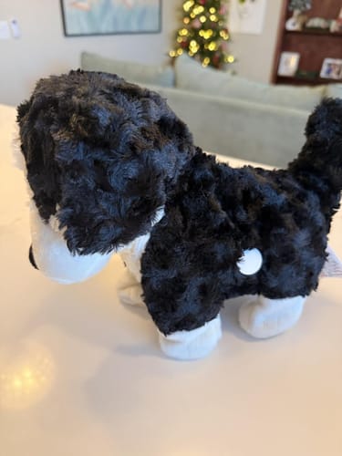 Customer photo review of Voice-Controlled Realistic Toy Dog that Walks and Barks