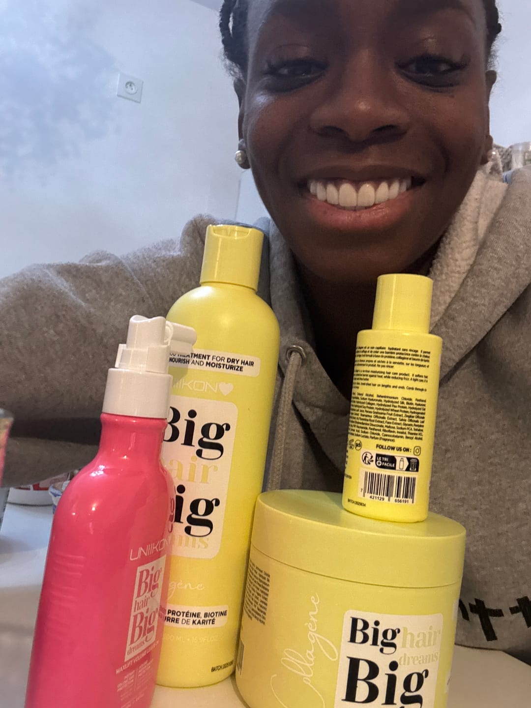 Customer photo review of Gamme Collagène - Kit complet - Shampooing, masque et leave-in