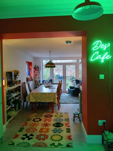 Customer photo review of Custom Neon: Des' Cafe