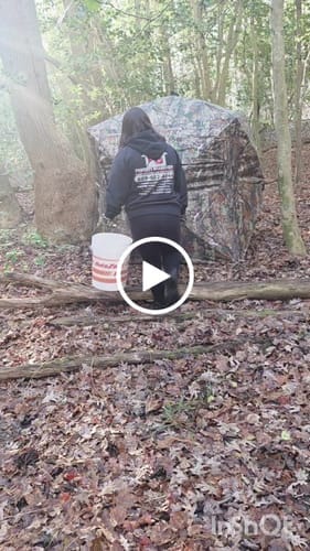 Customer photo review of VisMax See Through Blind | 270° Pop Up 3-4 Man Deer Blind | Portable Ground Blind Hunting for Sale with Hunters Comfort Design