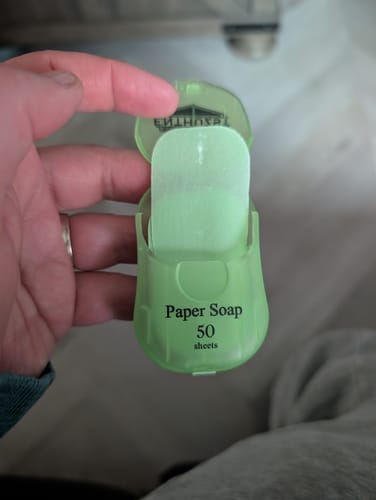 Customer photo review of PAPER SOAP