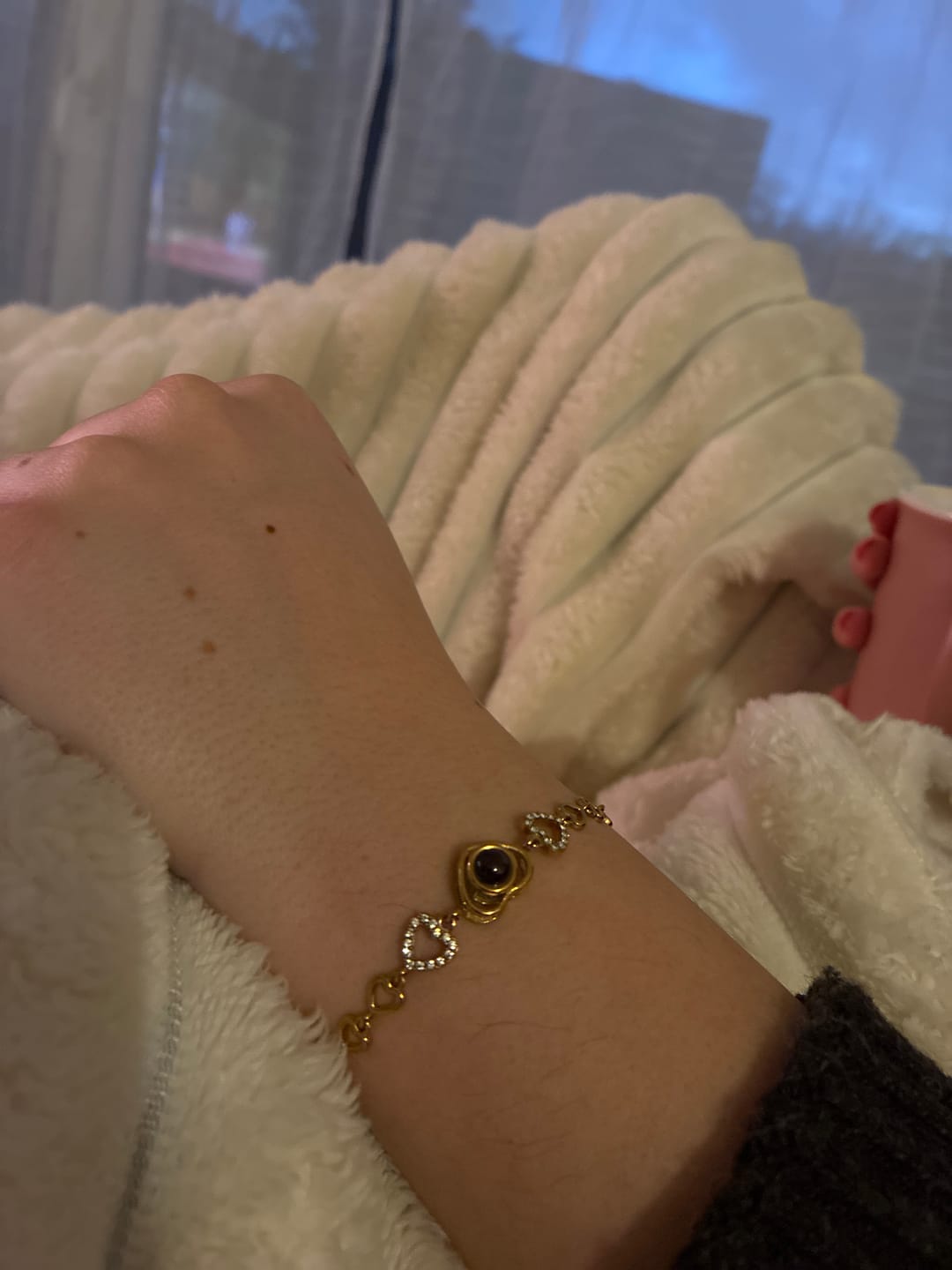 Customer photo review of Hearts Photo Bracelet