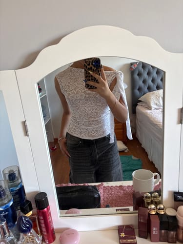 Customer photo review of TOP EMMA ENCAJE BLANCO