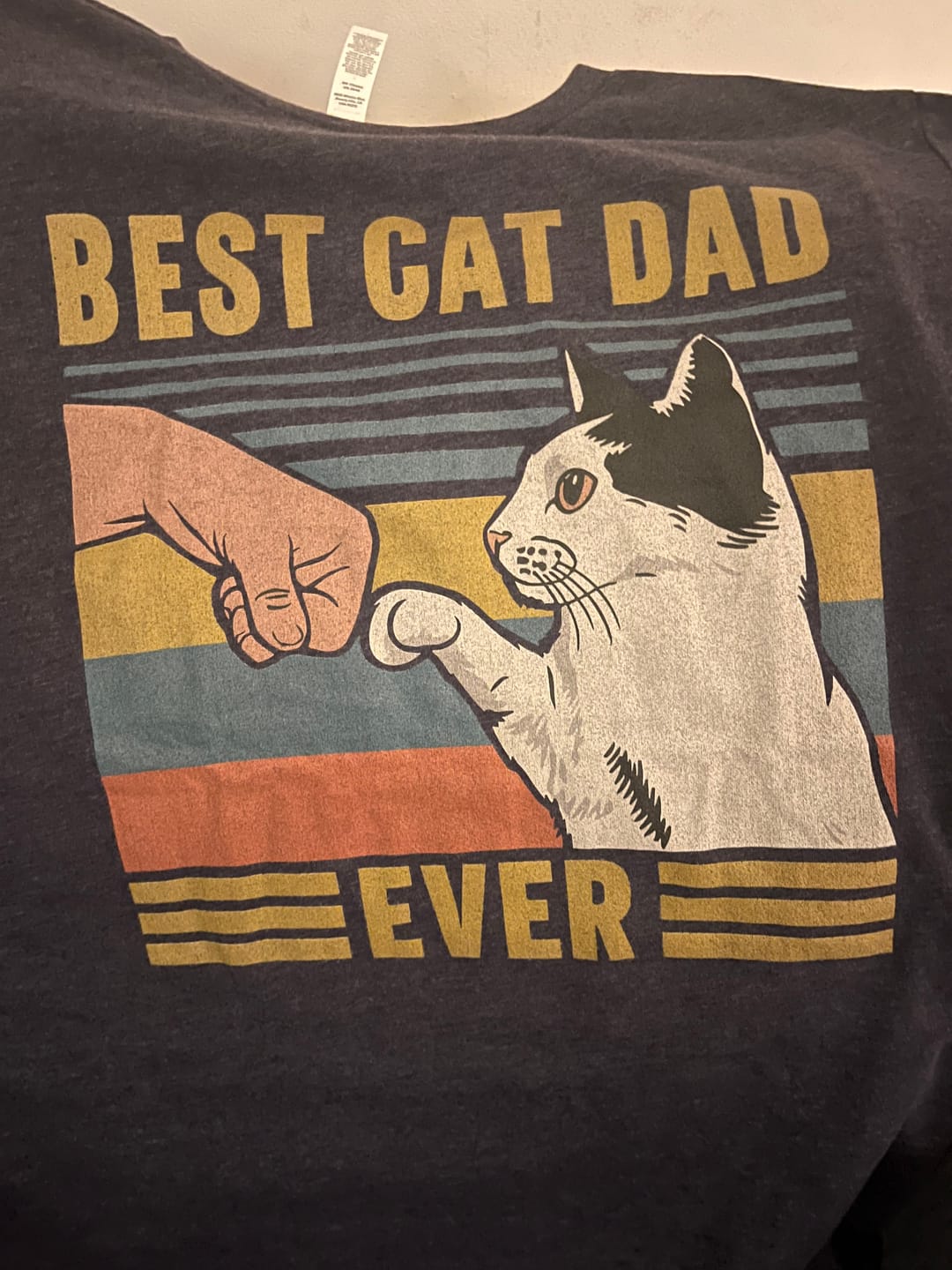 Customer photo review of Best Cat Dad Ever Unisex T-Shirt