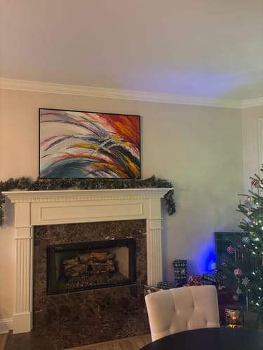 Customer photo review of Colored Wheat-Colorful Abstract Landscape Canvas Painting for Modern Decor