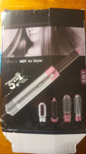 Customer's photo of the packaging for the incorrect Hot Air Styler they received.