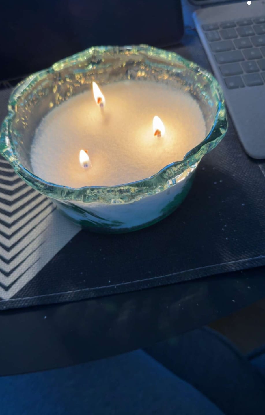 Customer photo review of Pearl Light Sand Candle™