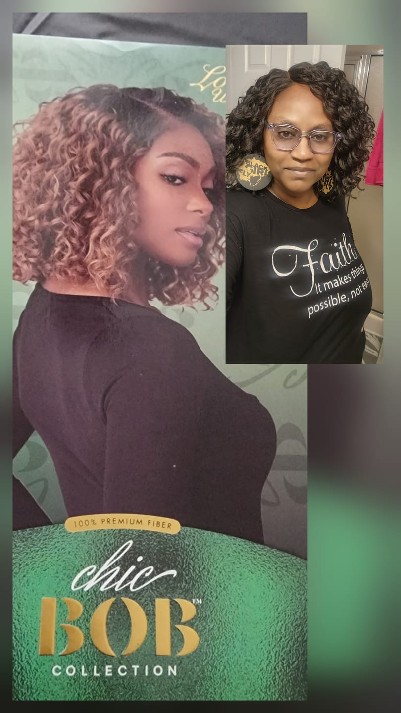 Customer photo review of Sensationnel Butta Lace Chic Bob Collection Glueless HD 5" Deep Lace Front Wig - LOB UNIT 3