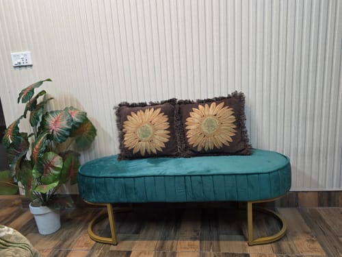 Customer photo review of Luxury 3 Seater Bedroom Steel Stool -984