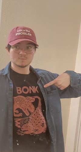 Customer photo review of Late Cretaceous Bonk Crewneck