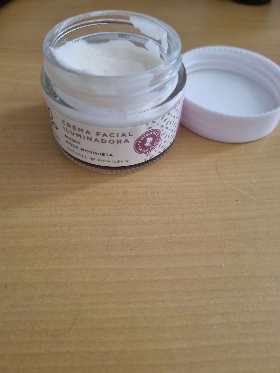 Customer photo review of Crema Facial Hidratante Maqui Rosa Mosqueta