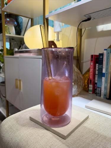 Customer photo review of FLUR Iced Coffee Glasses