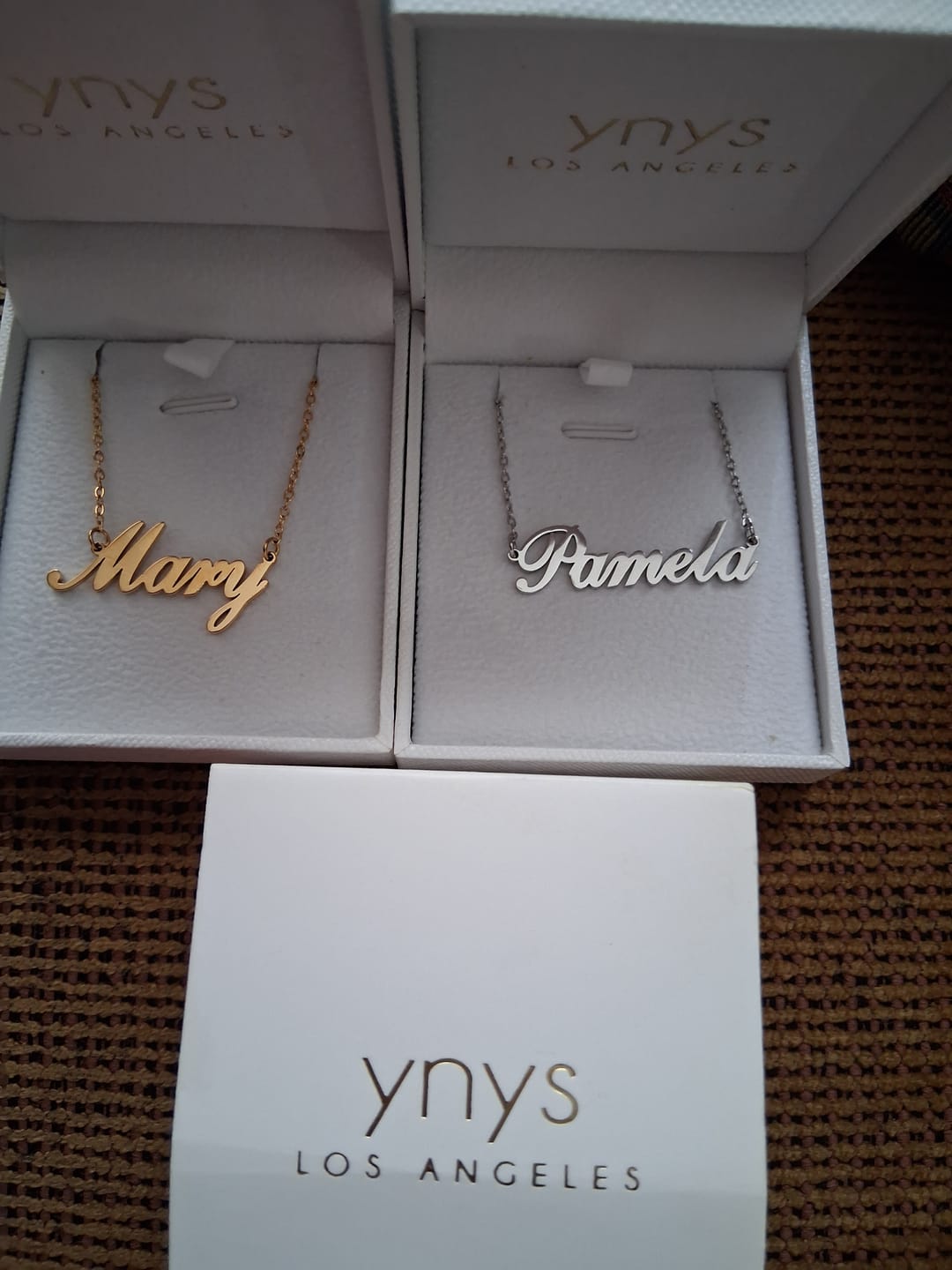 Customer photo review of LUX Name Necklace