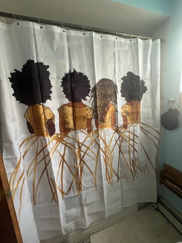 Customer photo review of Royal White Shower Curtain