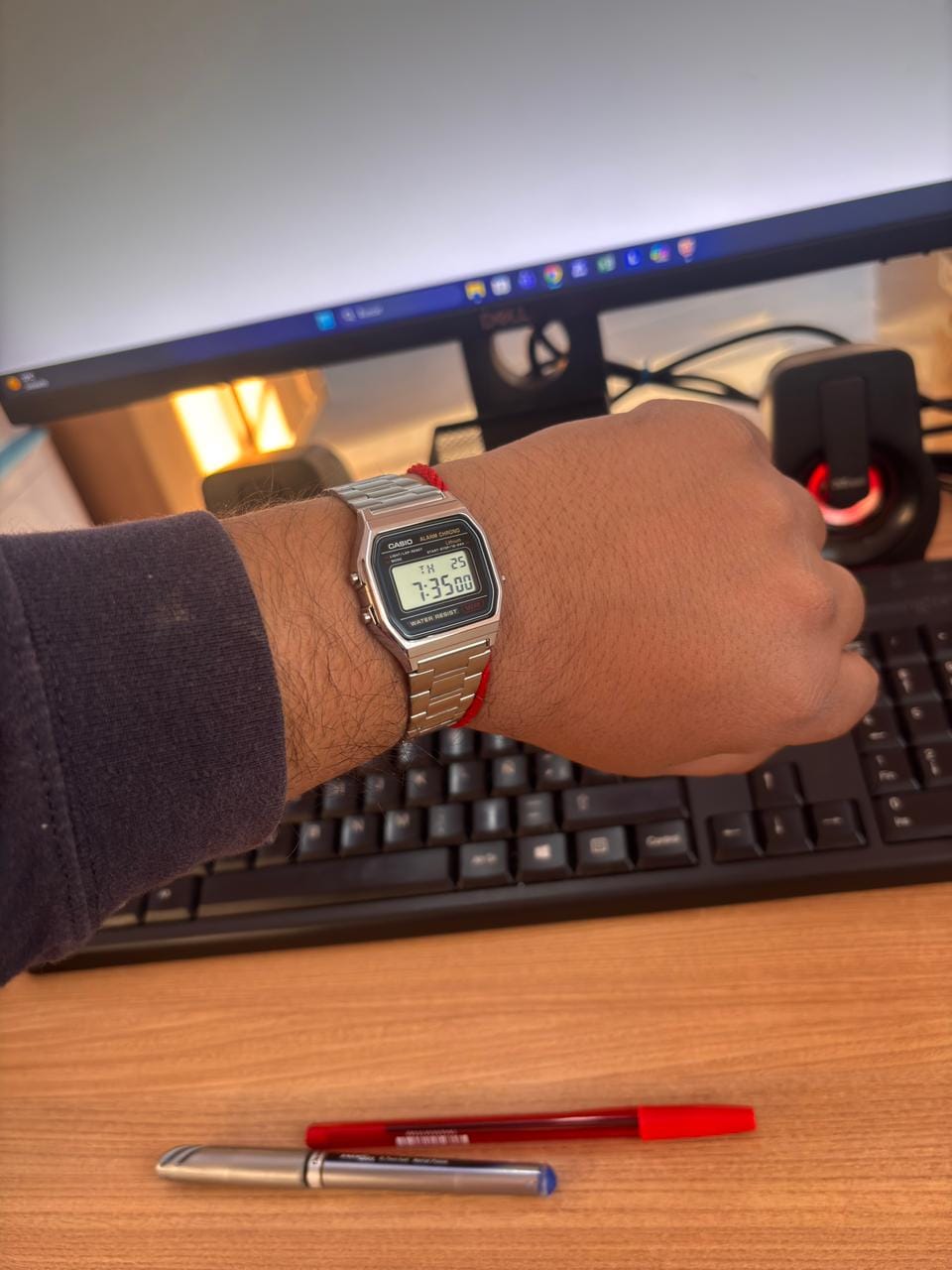 Customer photo review of Reloj Casio Vintage A158WA-1DF Azul/Plateado