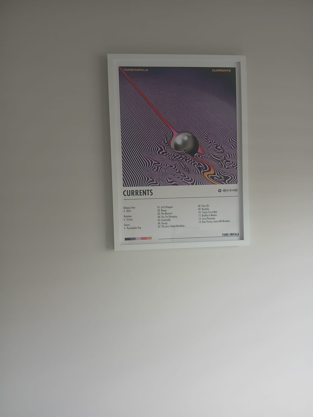 Customer photo review of Tame Impala - Currents | Album Cover Poster