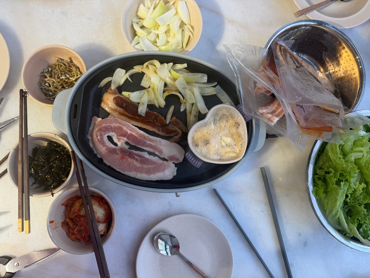 Customer photo review of JIN Galbi Marinated | Skin-Off | 1cm Pork Belly 삼겹살 - 200g
