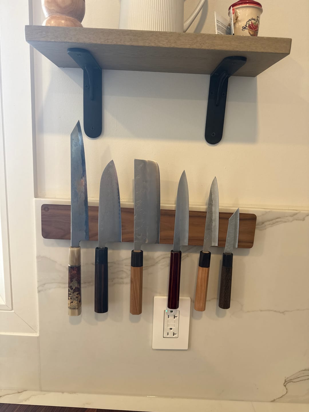 Customer photo review of Knife Rack - Walnut