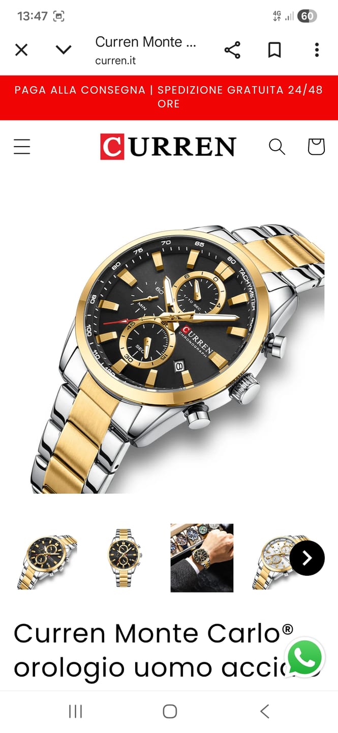 Customer photo review of Curren Monte Carlo® orologio uomo acciaio