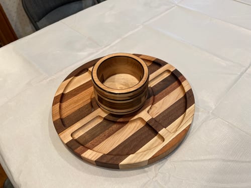Customer photo review of 11.75x11.75" Five Pocket Tray 10 Acrylic Router Template