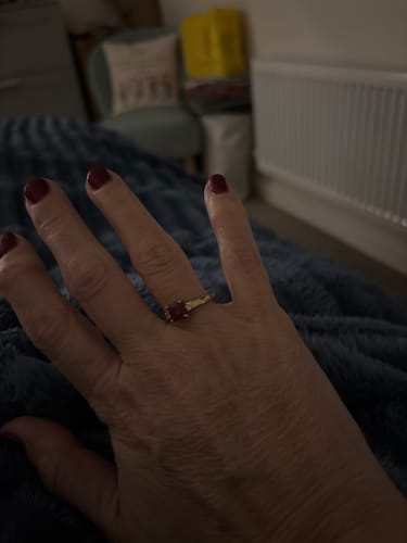 Customer photo review of Candy Scarlett Radiance Ruby Ring