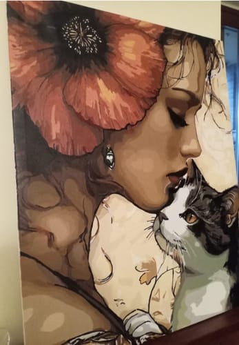 Customer photo review of Custom Portrait Paint By Numbers