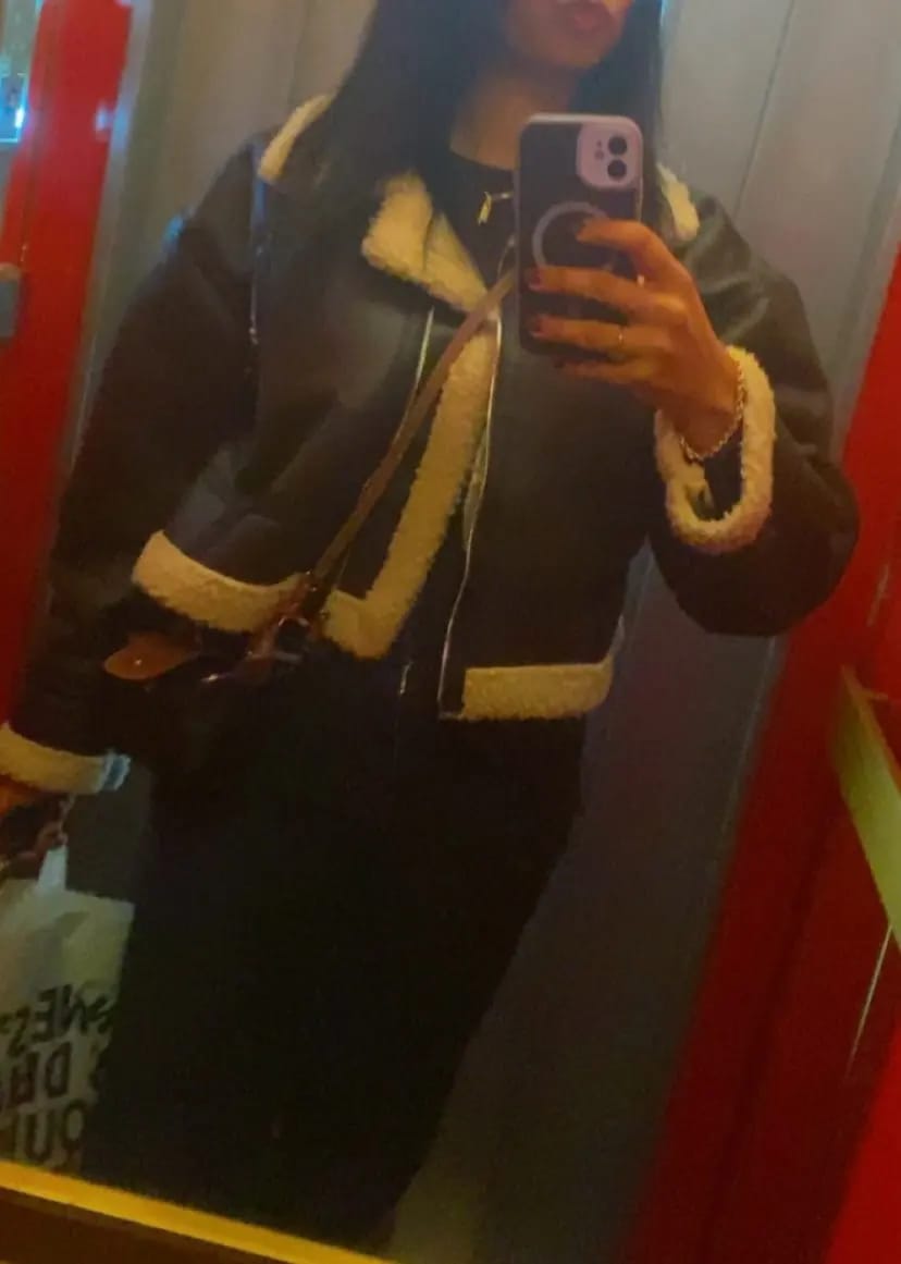 Customer photo review of Emma Faux Leather Jacket