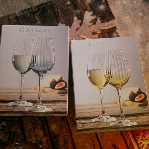 Customer photo review of Galway Crystal Erne Wine Set of 2 in Amber