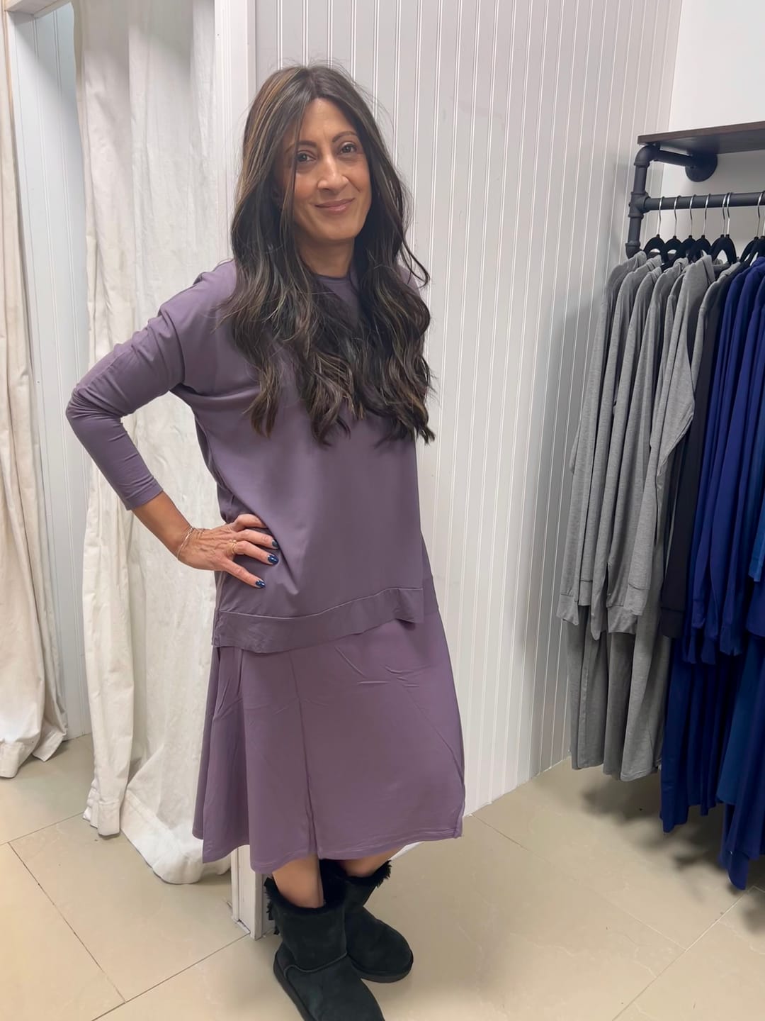 Customer photo review of MODAL SKYE TOP (SMOKEY)