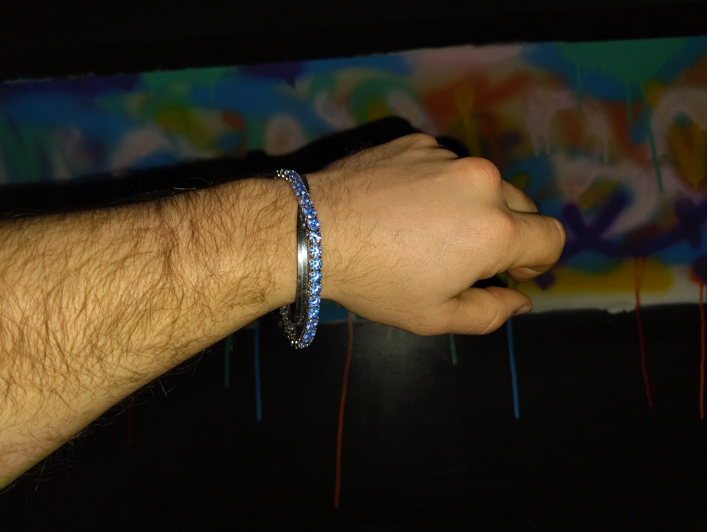 Customer photo review of 5mm Tennis Bracelet - Blue Sapphire