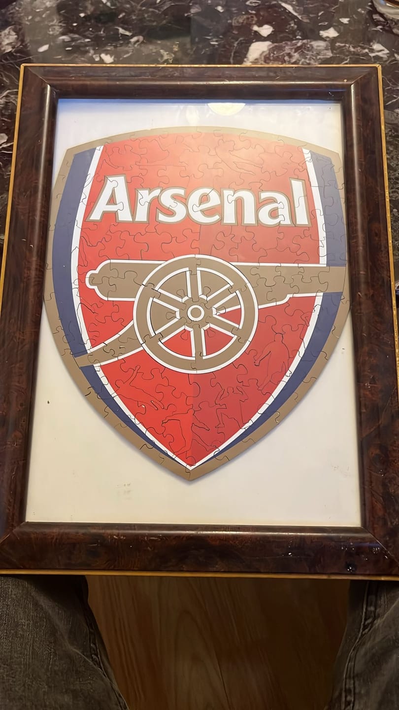 Customer photo review of Arsenal FC® Crest - Wooden Puzzle