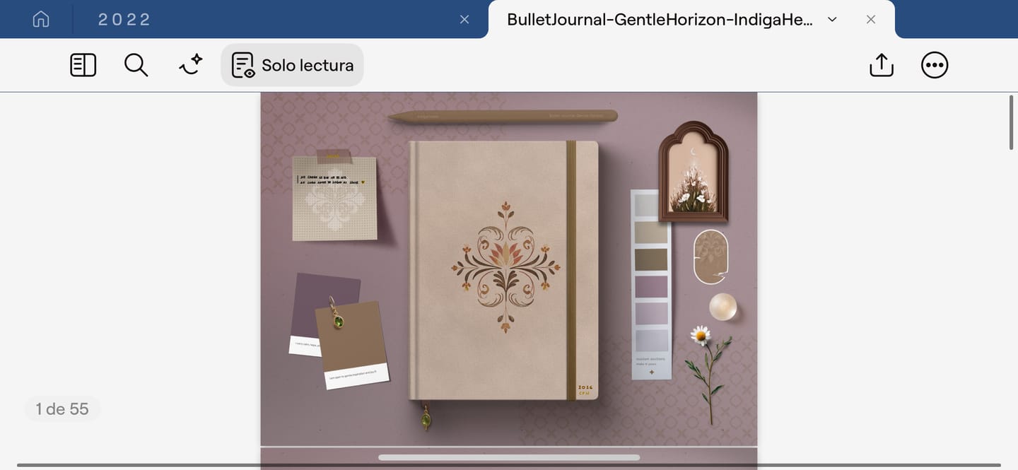 Customer photo review of Digital Bullet Journal - Gentle Horizon