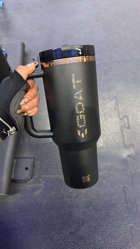 Customer photo review of Messi x Stanley 1913 Quencher ProTour Flip Straw Tumbler GOAT Black | 1.1L