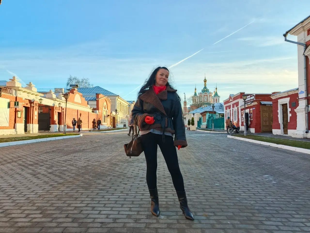 Customer photo review of Alessia Short Belted Faux Leather Jacket