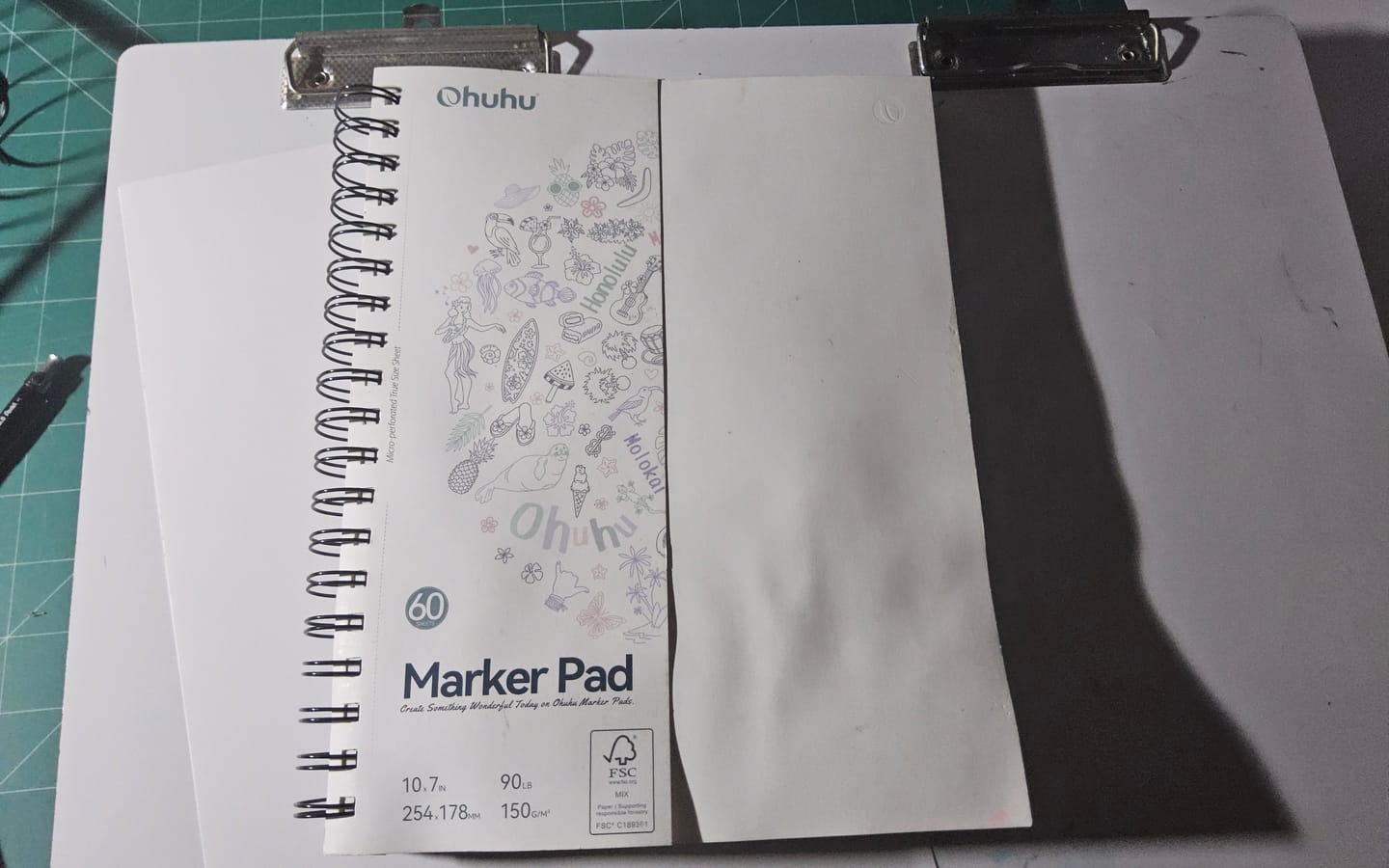 Customer photo review of Ohuhu Bleedproof Double-Sided Marker Pad, Spiral-Bound