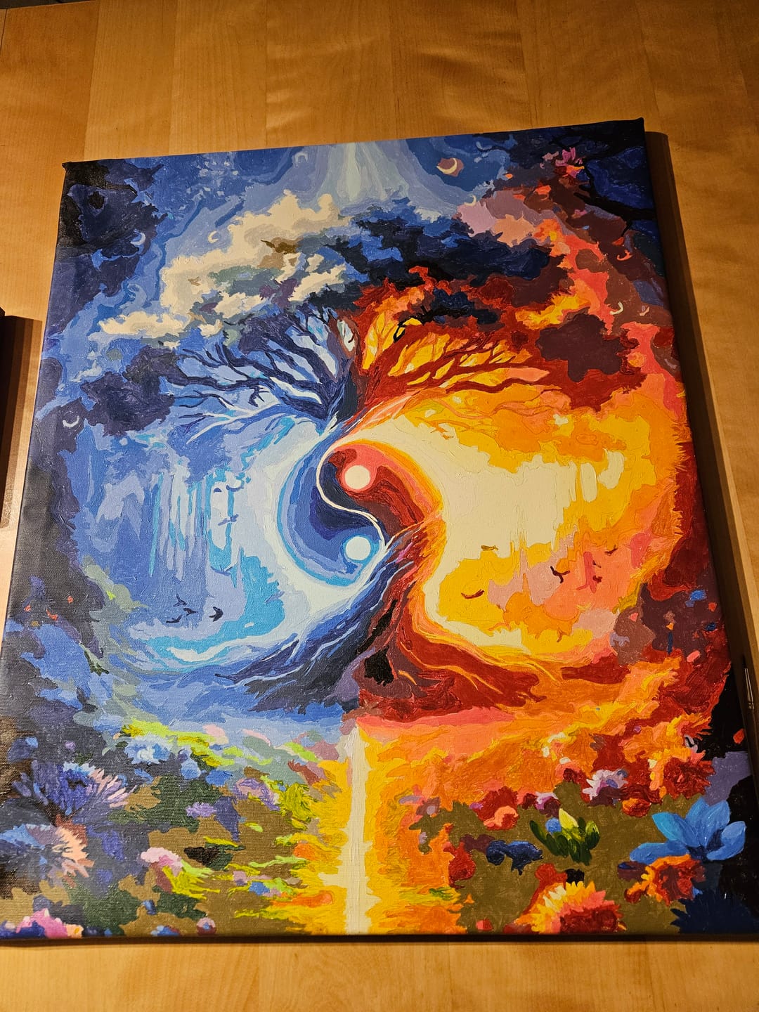 Customer photo review of Malen nach Zahlen - Yin und Yang Baum