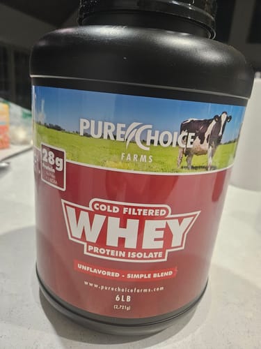 Customer photo review of Whey Protein Isolate Unflavored