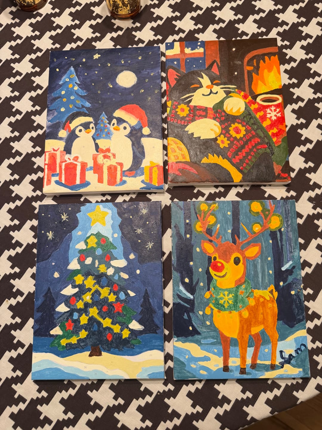 Customer photo review of 6 Mini Paintings - Christmas Eve Set