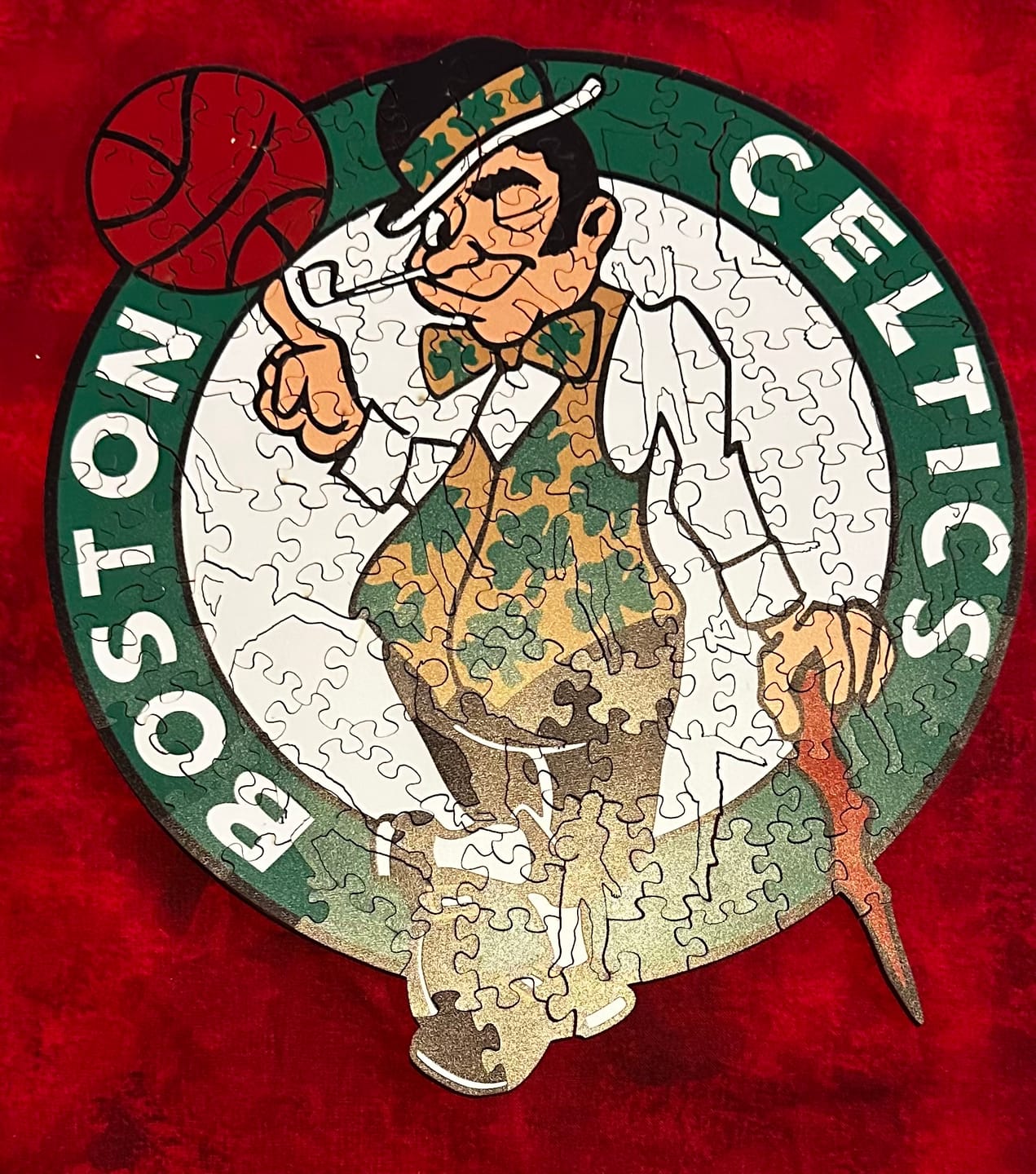 Customer photo review of Boston Celtics™ - Wooden Puzzle