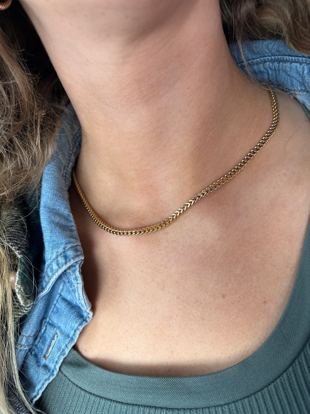 Customer photo review of 3mm Thin Franco Link Chain