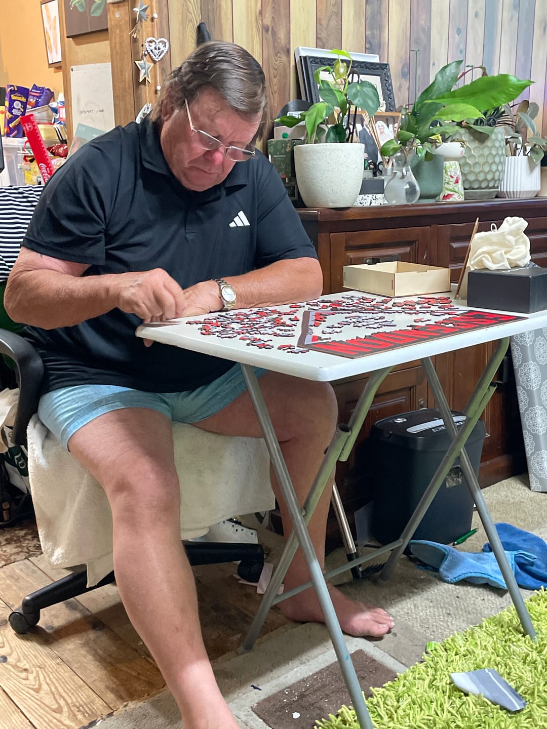 Customer photo review of Essendon FC Logo - Wooden Puzzle