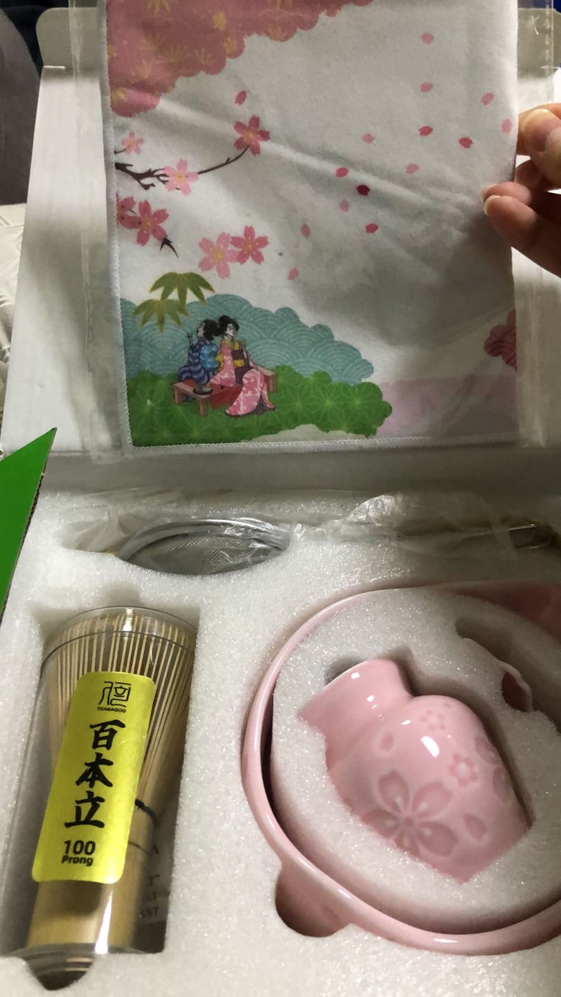 Customer photo review of Matcha Set-Beginner Set Sakura Pink