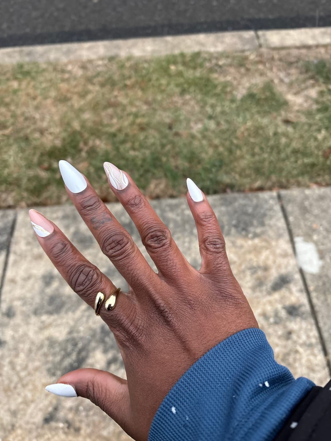 Customer photo review of Open Twist Drop Ring