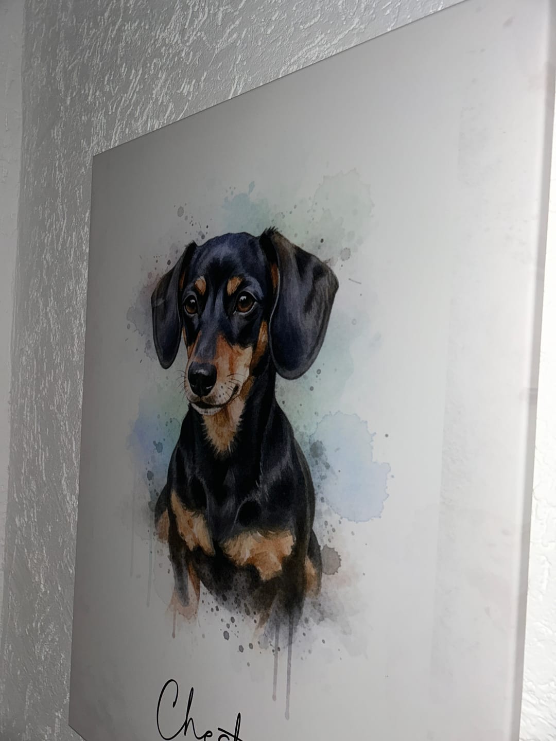 Customer photo review of Personalisierte Leinwand - "Tierportrait Aquarell"