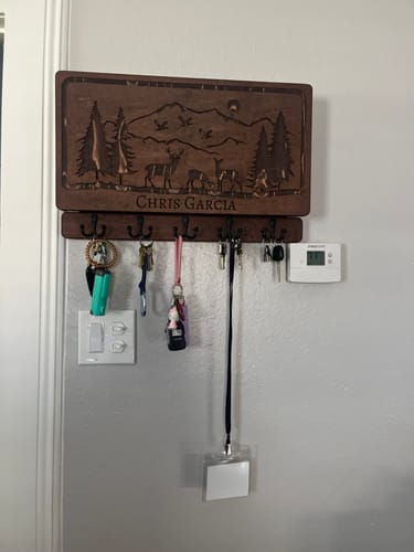 Customer photo review of PERSONALIZABLE DEER SCENE