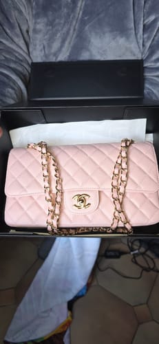 Customer photo review of flap bag medium 25 pink caviar ghw
